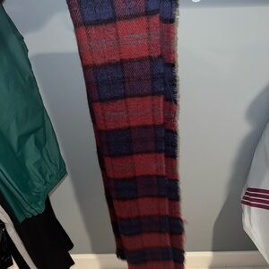 Red and Blue Plaid Scarf